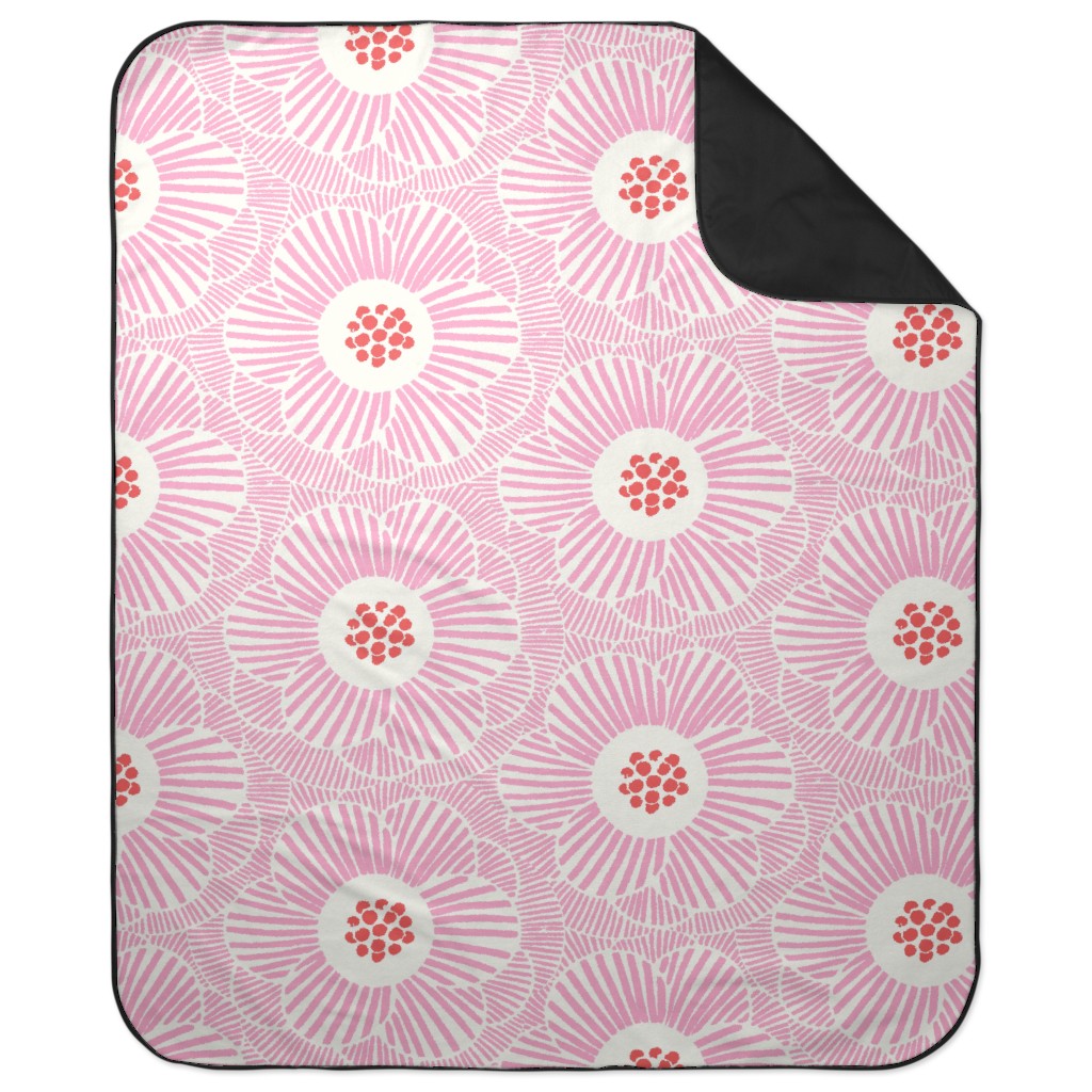 Camellia Picnic Blanket, Pink