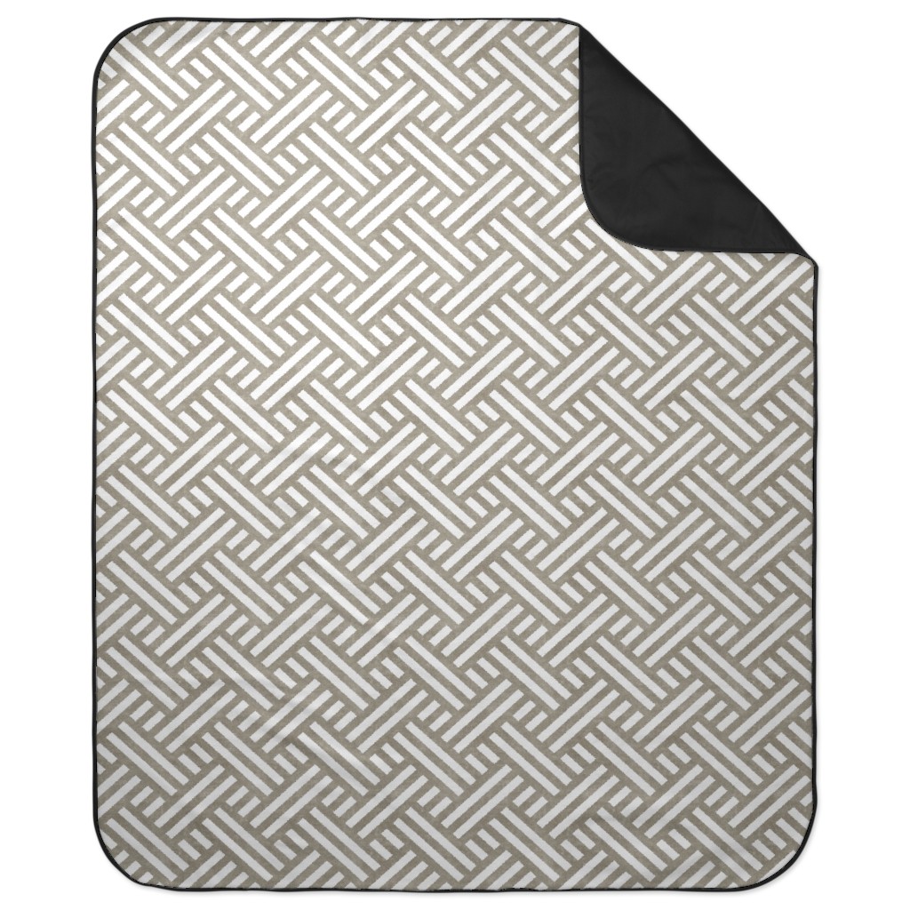 Farmhouse Weave Picnic Blanket, Gray, Cafe