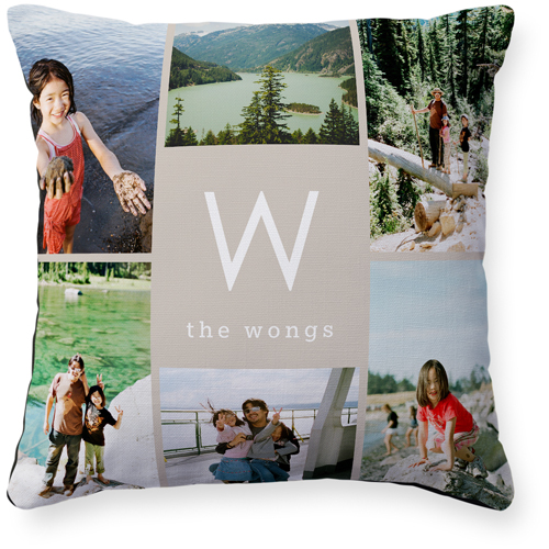 Monogram Gallery Of Six Pillow, Woven, Black, 16x16, Single Sided, Multicolor, multi