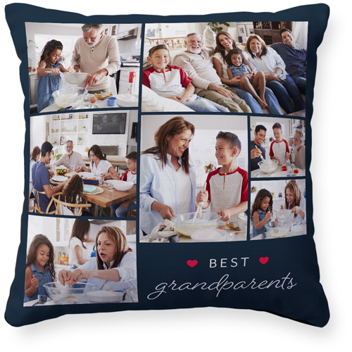 Best Grandparent Memories Pillow, Woven, Black, 16x16, Single Sided, Black