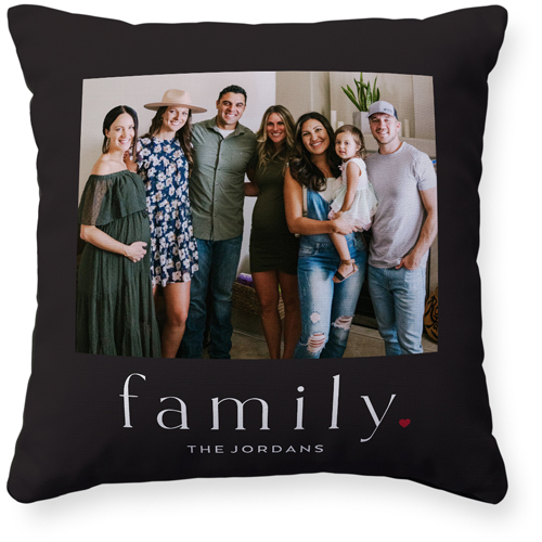 Modern Serif Family Pillow, Woven, Black, 16x16, Single Sided, Gray