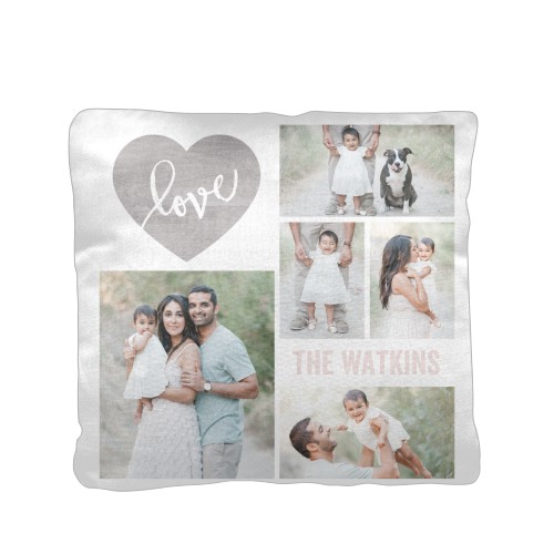 Love Wood Collage Pillow Custom Pillows Home Decor Shutterfly