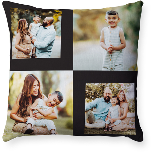 Minimal Gallery of Four Pillow, Woven, Beige, 18x18, Single Sided, Multicolor