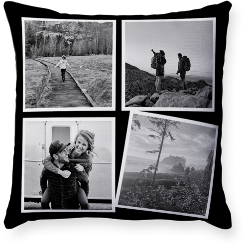 Tilt Frames Pillow, Woven, Black, 18x18, Single Sided, Black