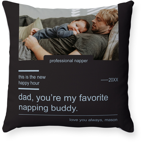 Memory Card Pillow, Woven, White, 18x18, Double Sided, Gray