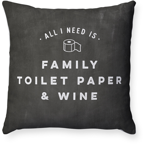 All I Need Pillow, Woven, White, 18x18, Double Sided, White