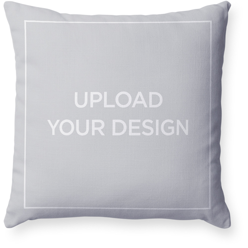 Upload Your Own Design Pillow, Woven, White, 18x18, Double Sided, Multicolor, multi