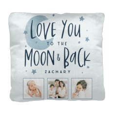 love you to the moon stars pillow