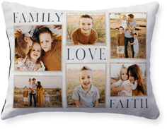 rustic family sentiments pillow