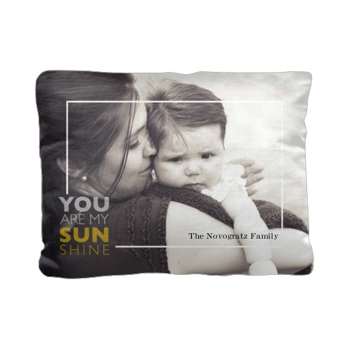 You Are My Sunshine Pillow White