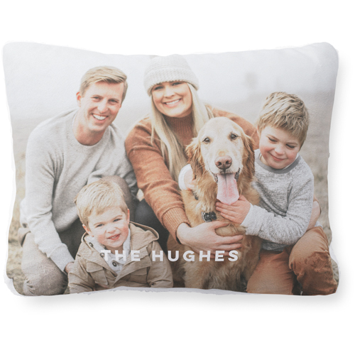 Photo Gallery Pillow, Plush, White, 12x16, Single Sided, Multicolor
