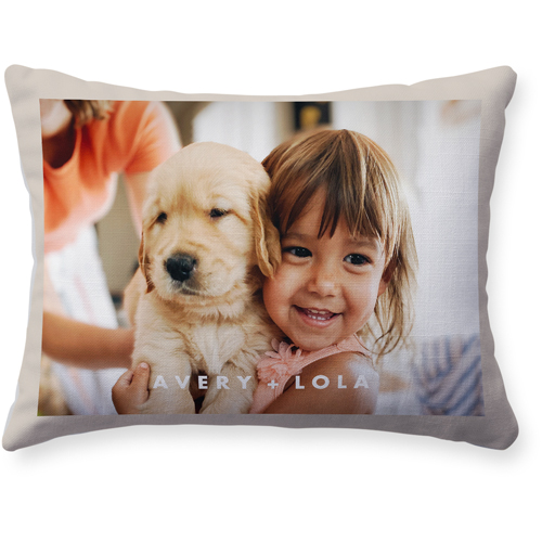 Framed Gallery of One Pillow, Woven, White, 12x16, Double Sided, Multicolor