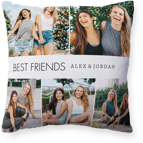 Text Gallery Of Five Pillow, Woven, White, 20x20, Double Sided, Multicolor