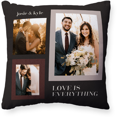 Modern Dark Neutral Pillow, Woven, Beige, 20x20, Single Sided, Gray, charcoal