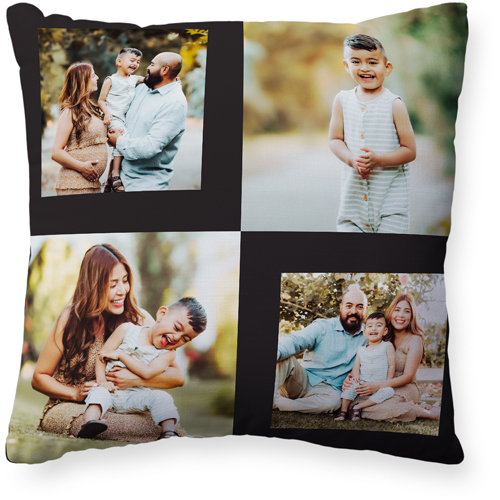 Minimal Gallery of Four Pillow, Woven, Black, 20x20, Single Sided, Multicolor, multi