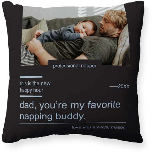 Memory Card Pillow, Woven, Beige, 20x20, Single Sided, Gray, charcoal