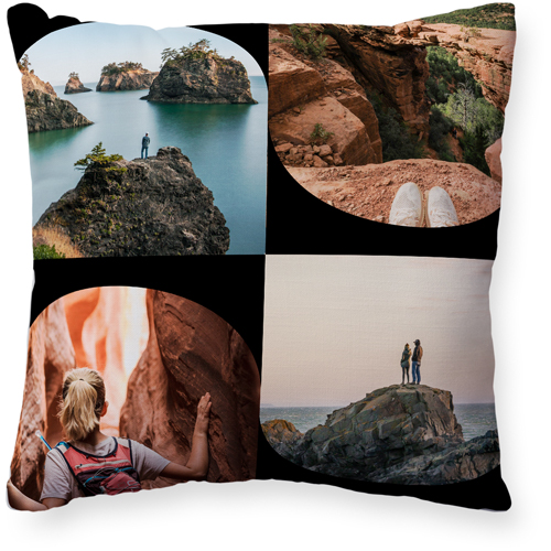 Modern Arch Collage Pillow, Woven, White, 20x20, Double Sided, Black, black