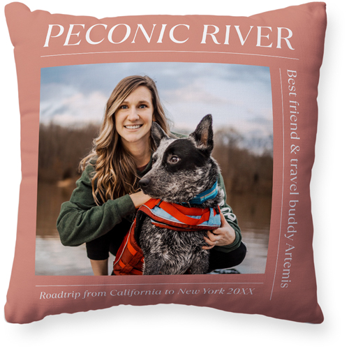 Editorial Snapshot Pillow, Woven, Beige, 20x20, Single Sided, Pink
