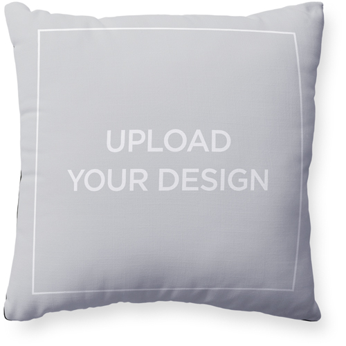 Upload Your Own Design Pillow, Woven, Black, 20x20, Single Sided, Multicolor