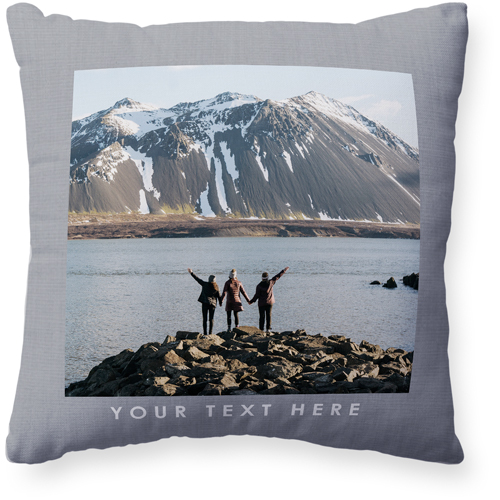 Gallery of One Border Pillow, Woven, White, 20x20, Double Sided, Multicolor, multi