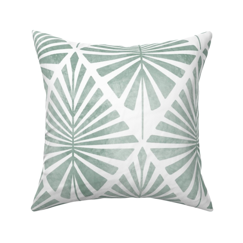 Laguna - Green Pillow, Woven, Beige, 16x16, Single Sided, Green, Classic Green