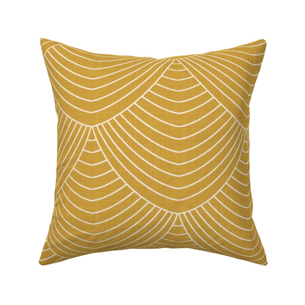 Gabrielle - Yellow Pillow, Woven, Beige, 16x16, Single Sided, Yellow