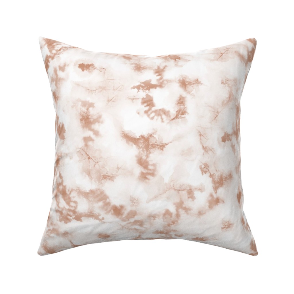 Inked Tie Dye Pillow, Woven, Beige, 16x16, Single Sided, Beige