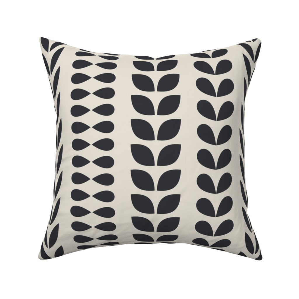 Minimalist Scandinavian Vines Pillow, Woven, Beige, 16x16, Single Sided, Beige, Pearl
