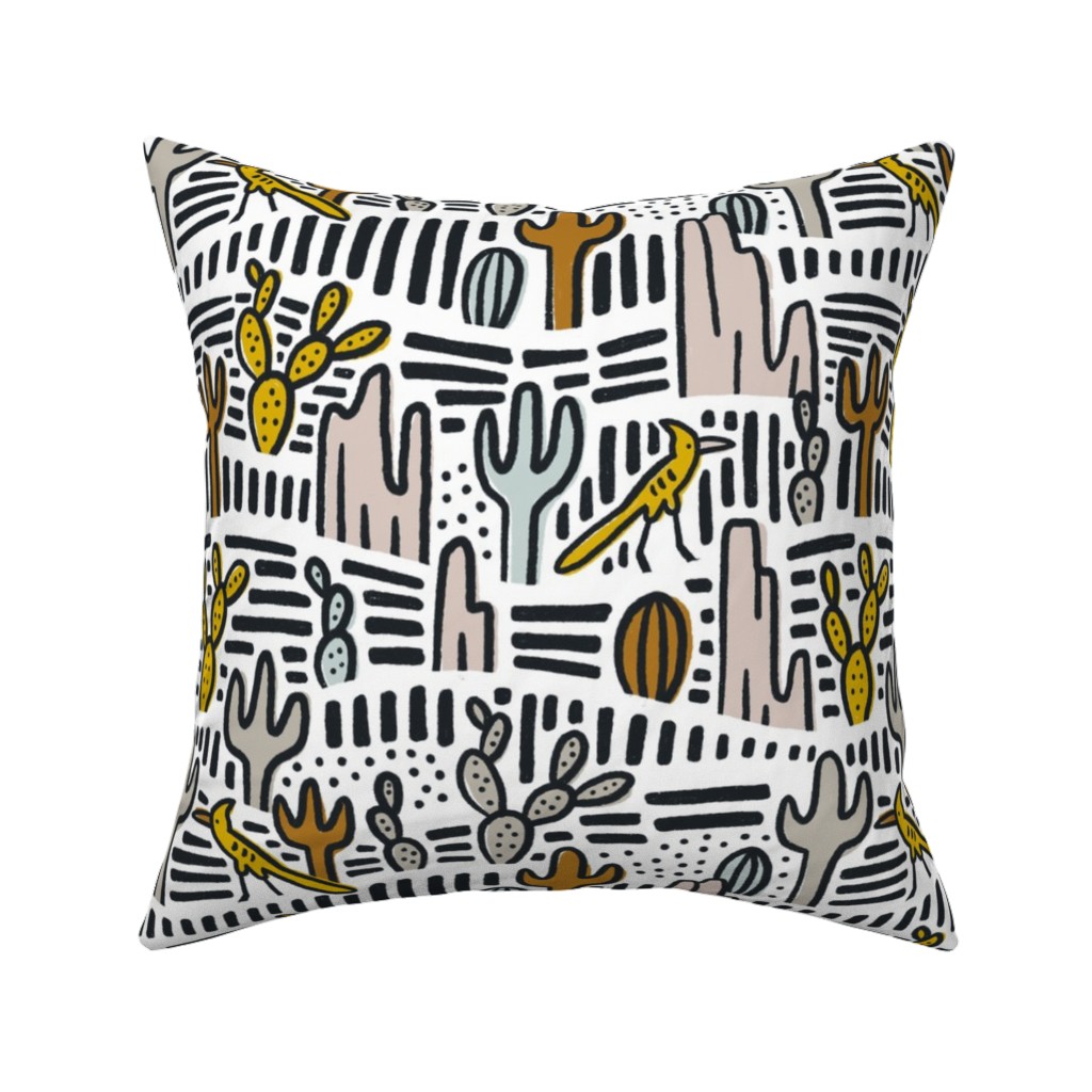 Wiley - Light Pillow, Woven, Beige, 16x16, Single Sided, Multicolor