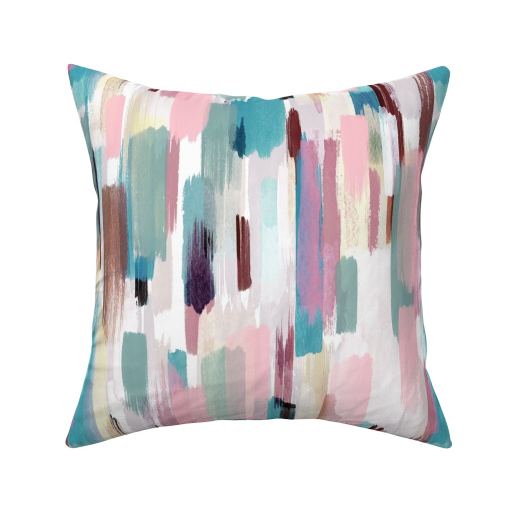 Color Memories - Multi Pastel Pillow, Woven, Black, 16x16, Single Sided, Multicolor