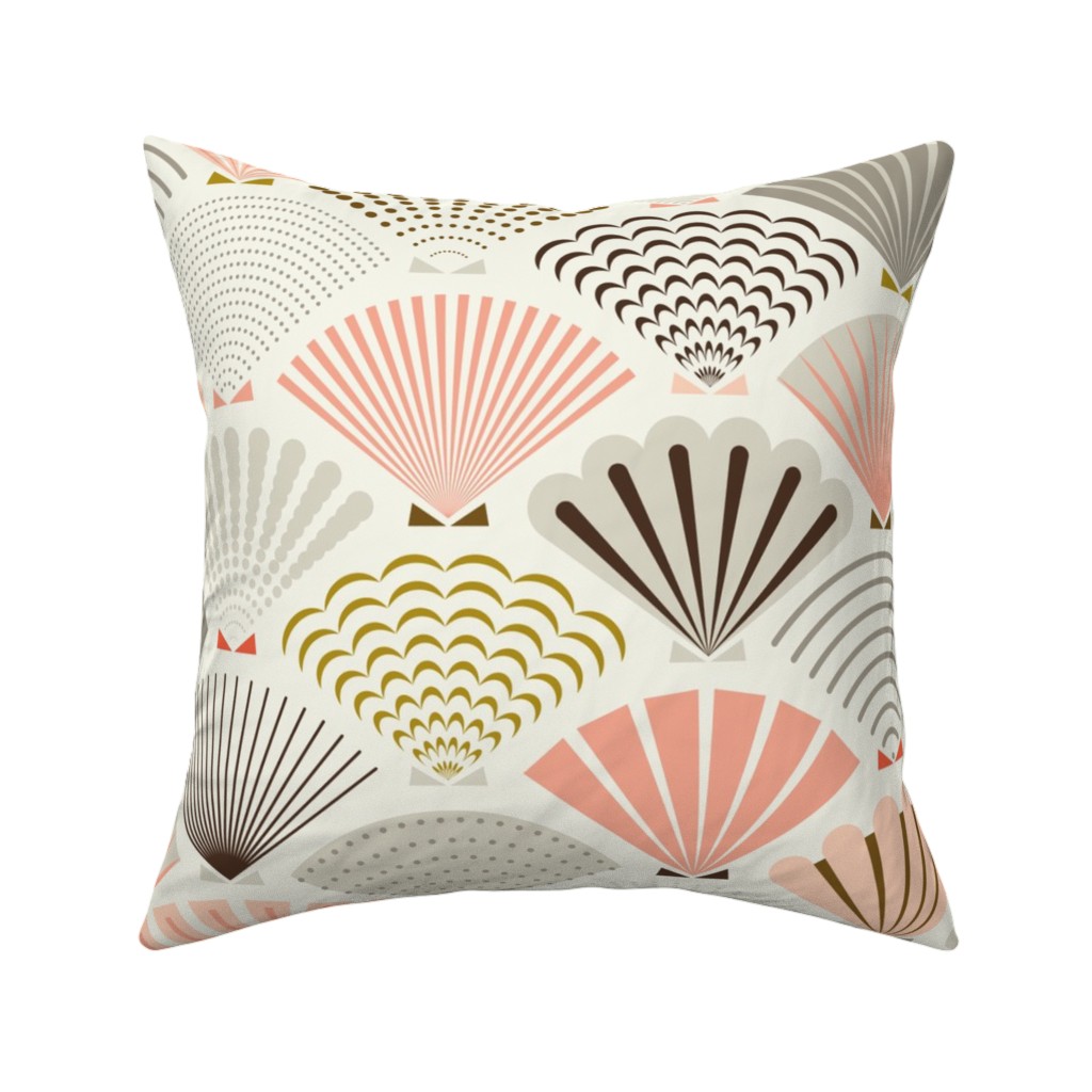 She Sells Seashells Pillow, Woven, Black, 16x16, Single Sided, Multicolor