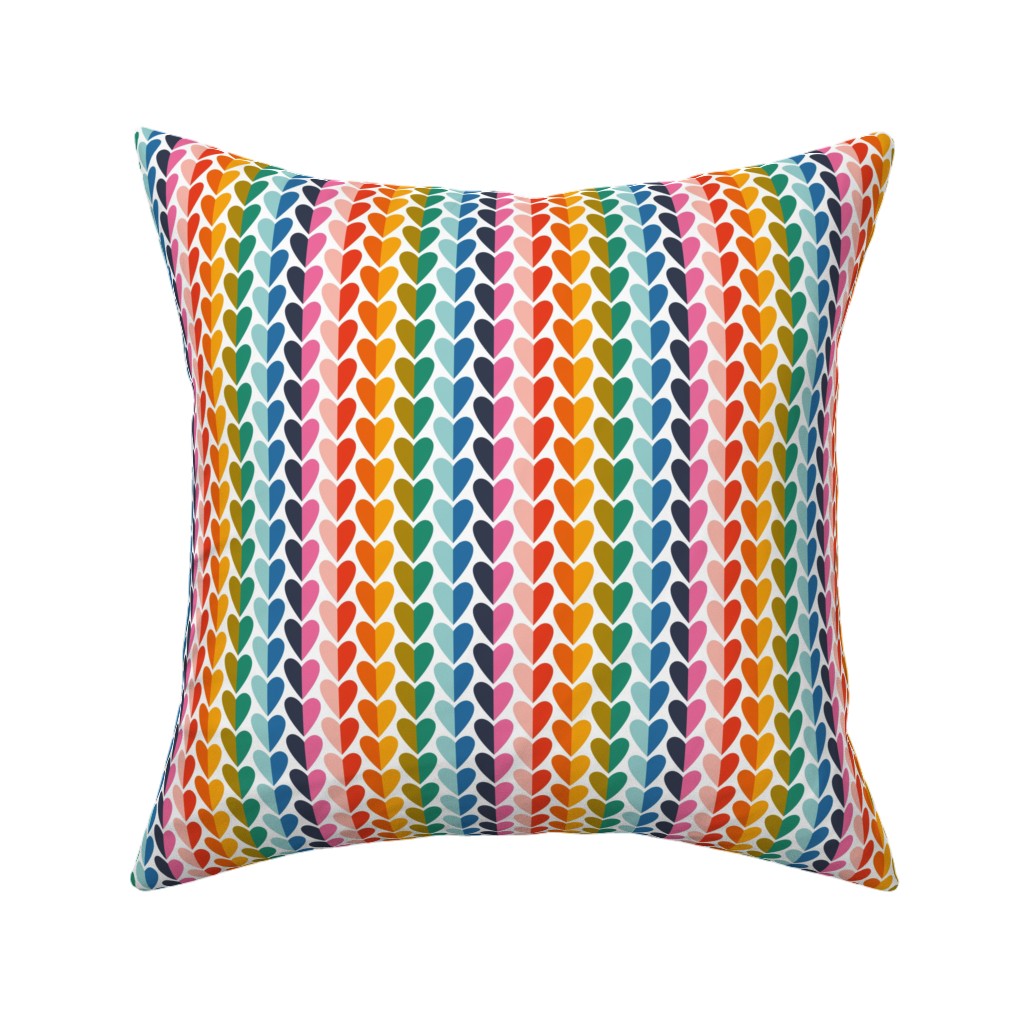 Rainbow of Love - Multi Pillow, Woven, Black, 16x16, Single Sided, Multicolor