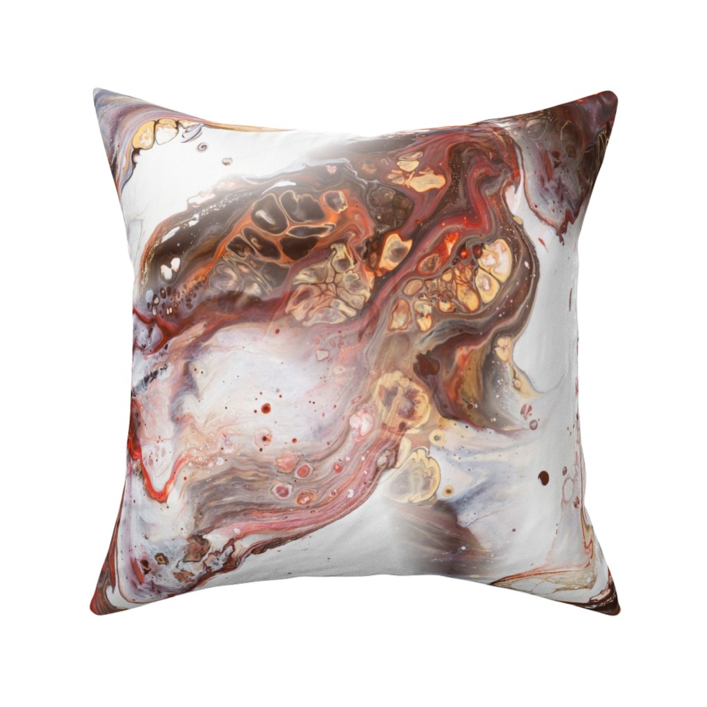 Acrylic Flow Pillow, Woven, Black, 16x16, Single Sided, Brown, Pebble