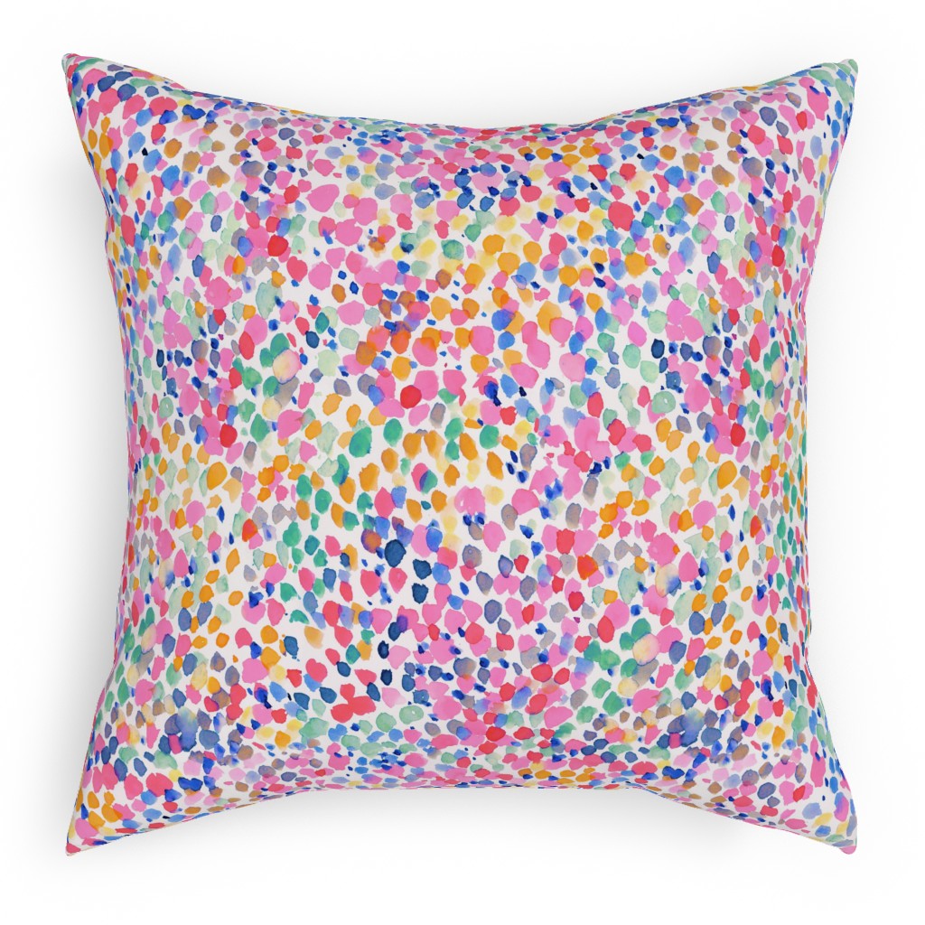 Lighthearted Pastel - Multi Pillow, Woven, Beige, 18x18, Single Sided, Multicolor