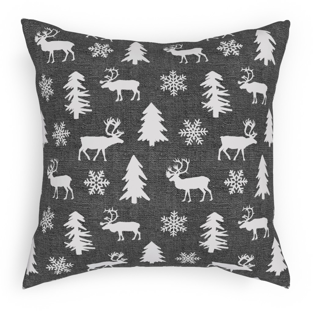 winter forest on canvas pillow