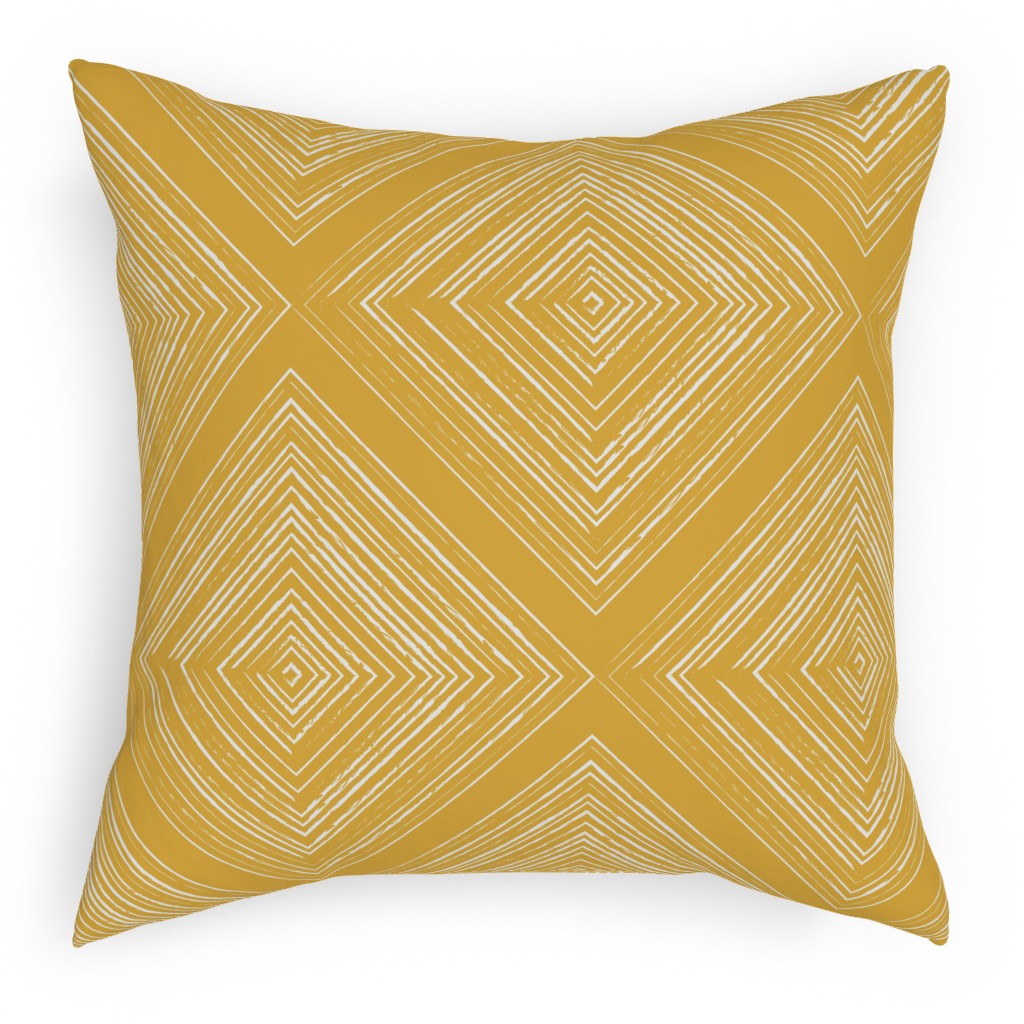 Modern Farmhouse - Mustard Pillow, Woven, Beige, 18x18, Single Sided, Yellow, Classic Yellow