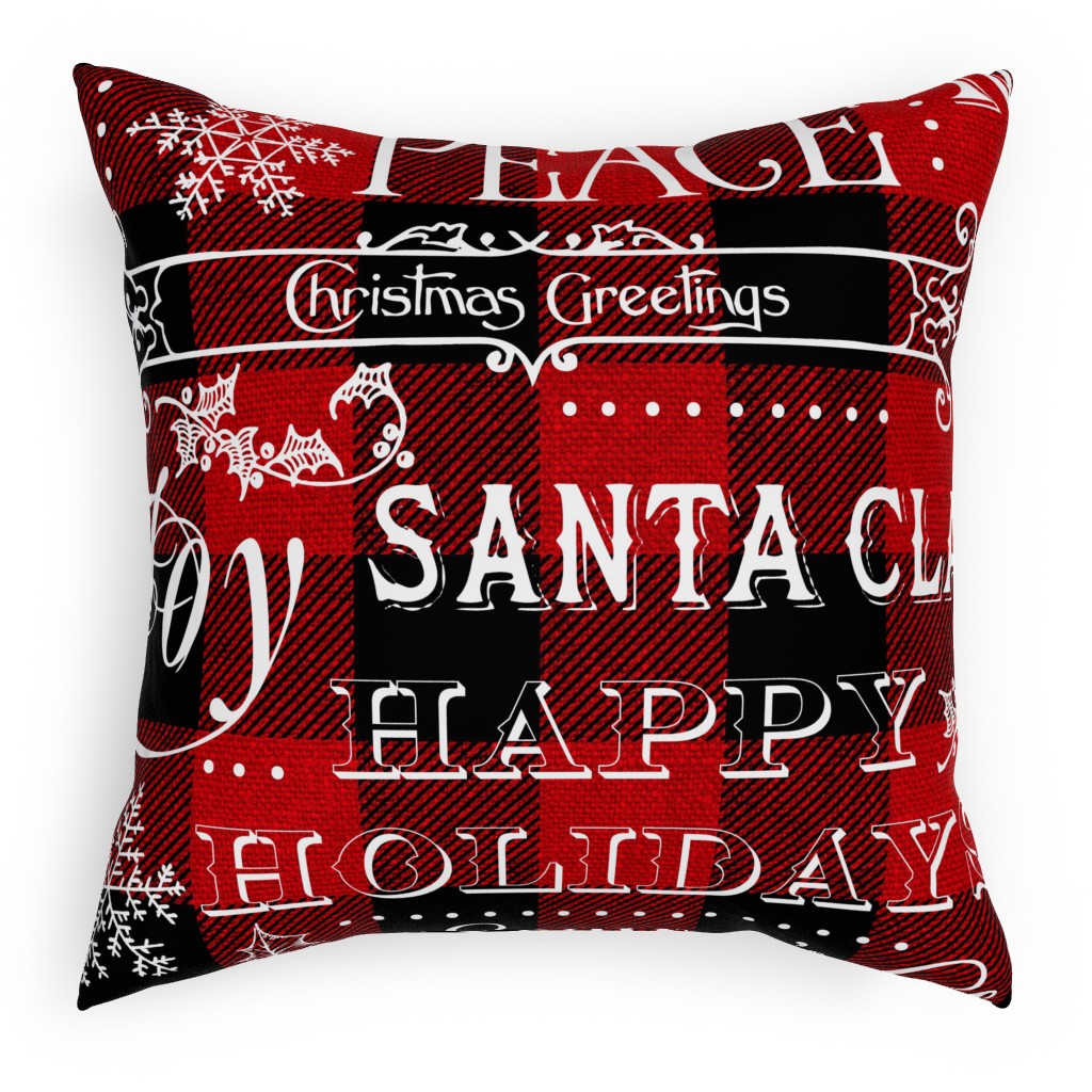 Red And Green Plaid Christmas Pillows | Shutterfly