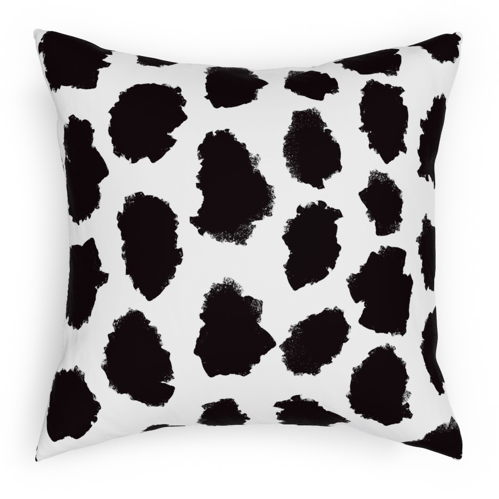 Juno - Black & White Pillow, Woven, Black, 18x18, Single Sided, Black