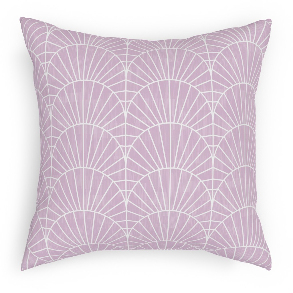 Art Deco Fields - Lavender Pillow, Woven, Black, 18x18, Single Sided, Purple, Purple