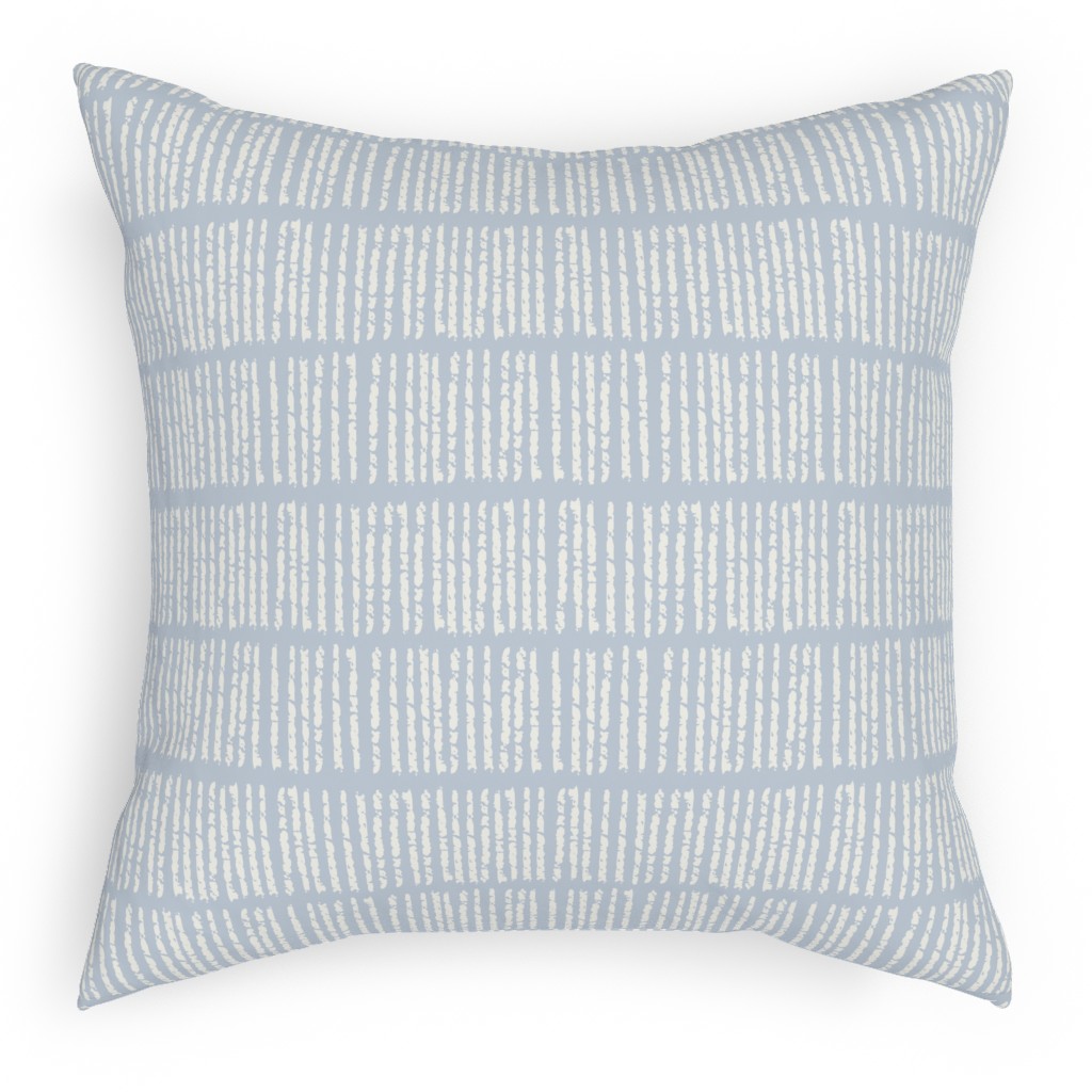 Dash - Blue Pillow, Woven, Black, 18x18, Single Sided, Blue