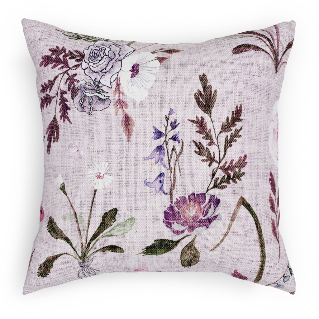 Jane - Lavender Pillow, Woven, Black, 18x18, Single Sided, Purple, Purple