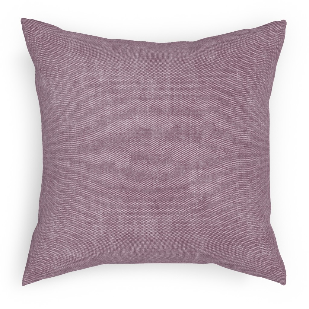 Canvas Texture in Light Lilac Pillow, Woven, Black, 18x18, Single Sided, Purple