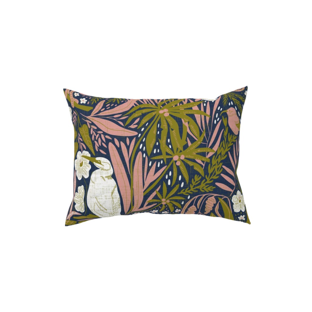 Tropical Hawaiian Dreams Pillow, Woven, Black, 12x16, Single Sided, Multicolor, Gray