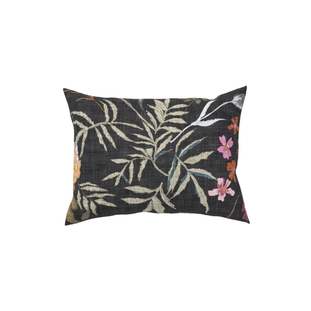 Marigold Love - Black Pillow, Woven, Black, 12x16, Single Sided, Black, Black