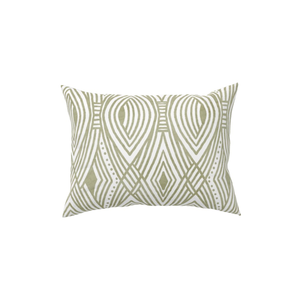 Katherine - Green Pillow, Woven, Black, 12x16, Single Sided, Green