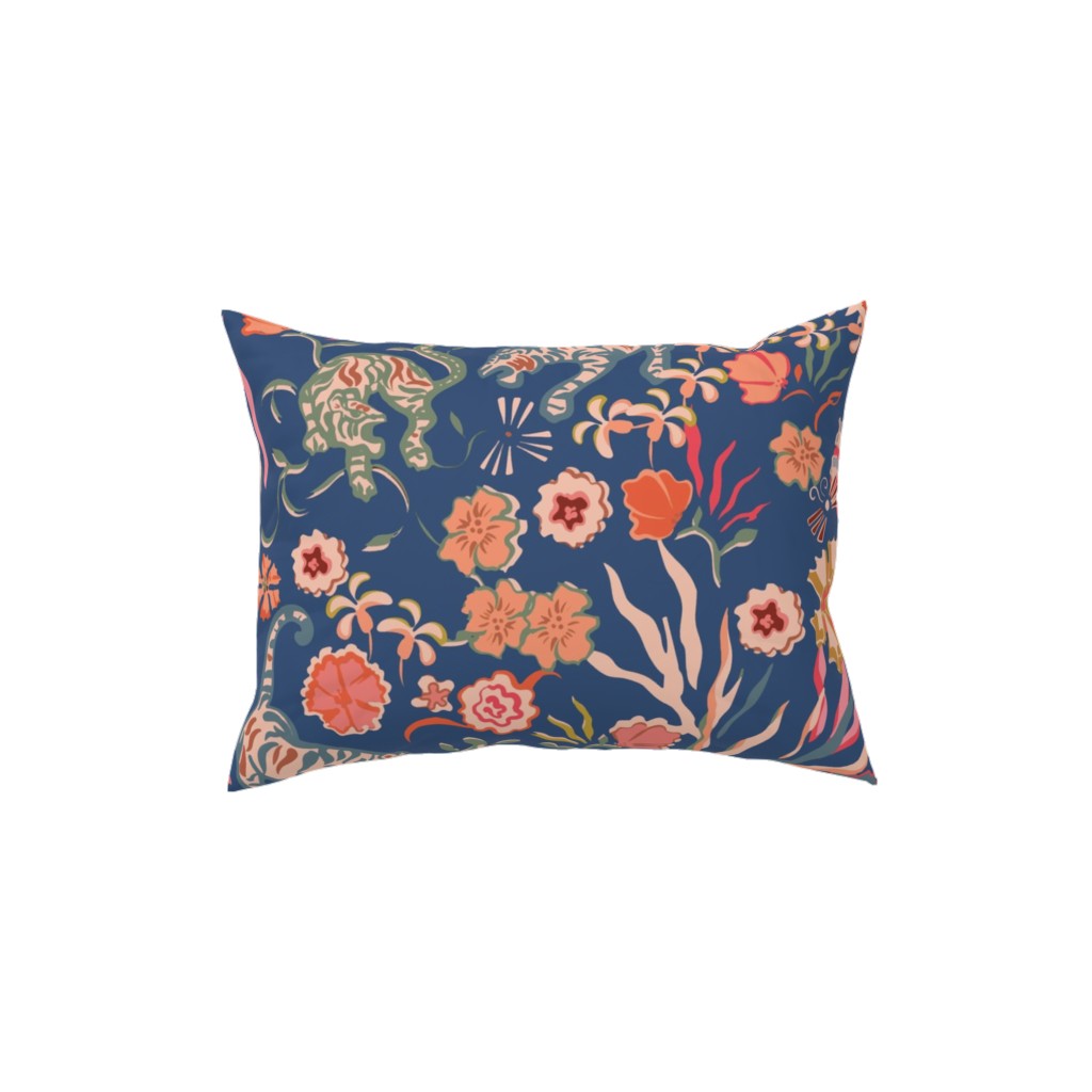 the Tigers Utopia - Multi Pillow, Woven, Black, 12x16, Single Sided, Multicolor