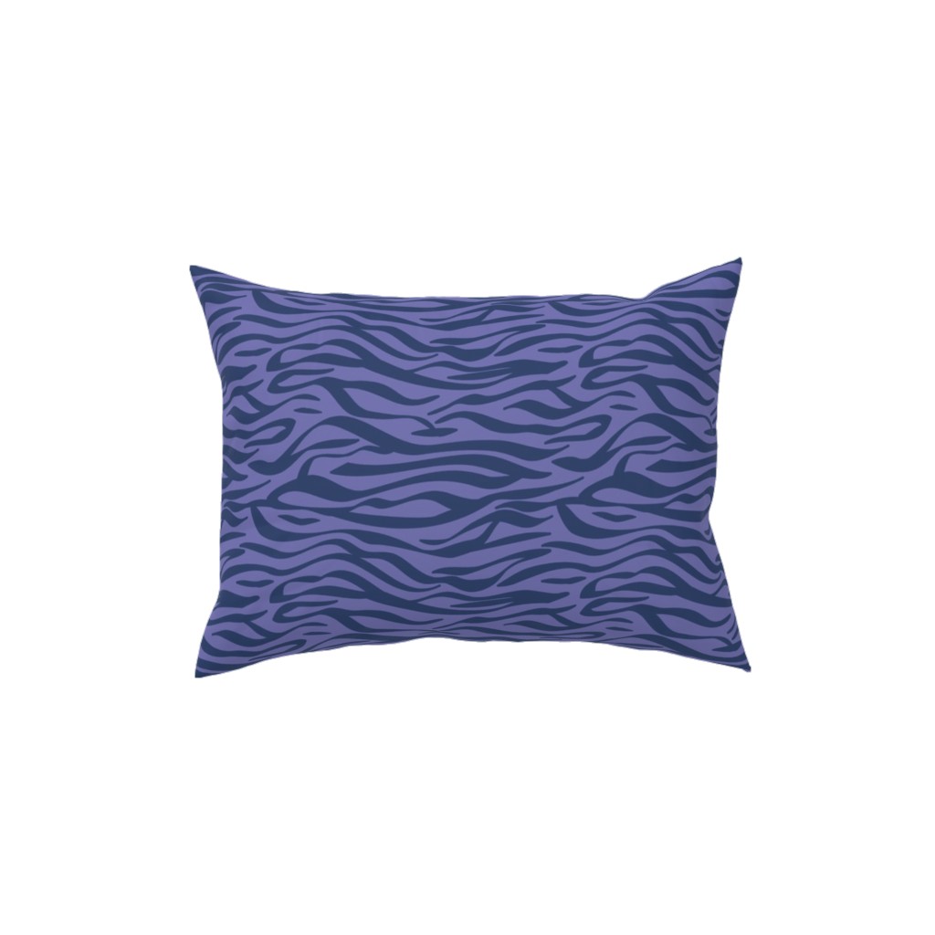 Zebra Animal Print - Purple Pillow, Woven, Black, 12x16, Single Sided, Purple, Purple