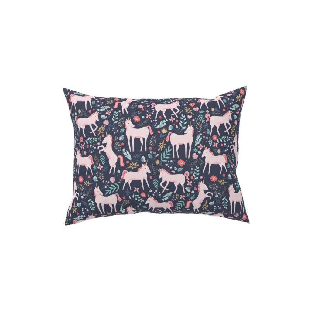 Unicorn Fields Pillow, Woven, Black, 12x16, Single Sided, Multicolor