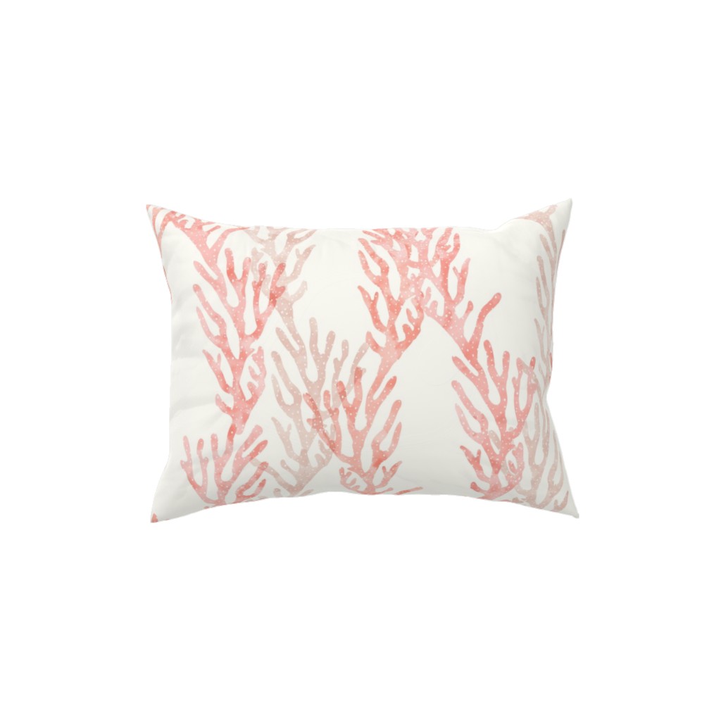 Coral Mermaid Pillow, Woven, Black, 12x16, Single Sided, Pink