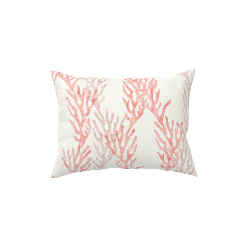 Coral Mermaid Pillow, Woven, Black, 12x16, Single Sided, Pink, Pearl